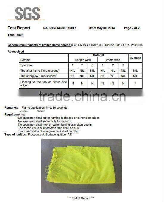 Modacrylic/cotton blended fabric EN20471