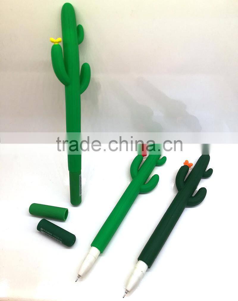 creative cute novel cactus shape gel pen gift for school kids