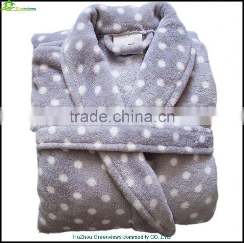 Coral fleece fabric bathrobe for couples bath robe velvet robe