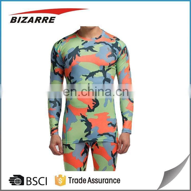 Quick dry sports tights men long sleeve t shirts wholesale gym wear with high quality