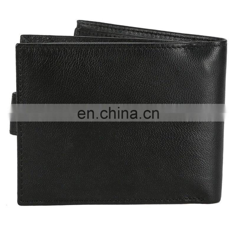 Rfid Blocking Mens Designer Soft Leather Wallet with large Zip Coin Pocket/Pouch