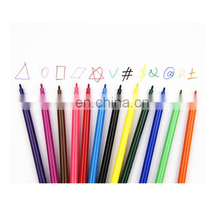 12 Colors Fine Line Washable Watercolor Markers Set for Kids Drawing