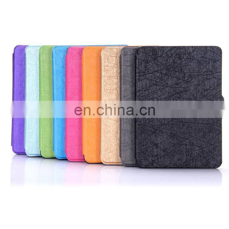 Auto sleep/wake function smart tablet Flip Book cover case for kindle paperwhite 1 2 3 leather case