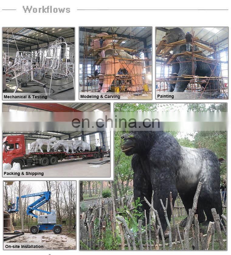 Animatronic dino steel garden sculpture animal