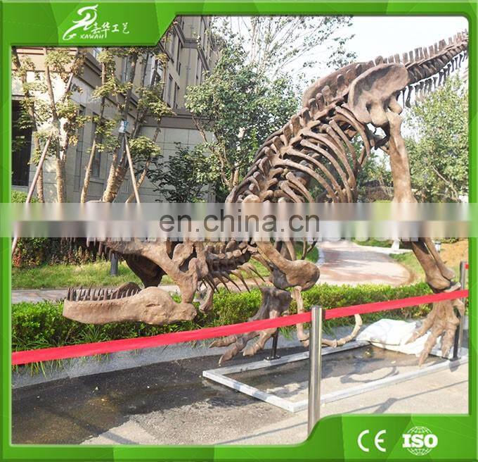 KAWAH Outdoor Realistic Handmade Fiberglass Replica Dinosaur Fossil