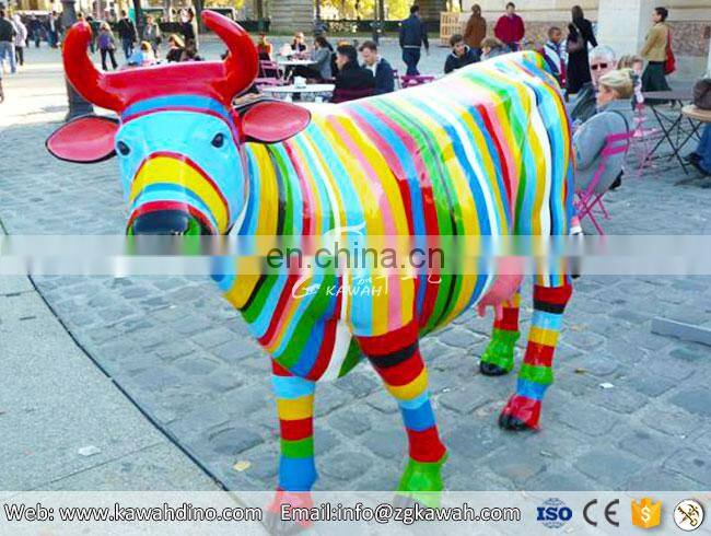 KAWAH Life Size Sculpture Fiberglass Cow Statue