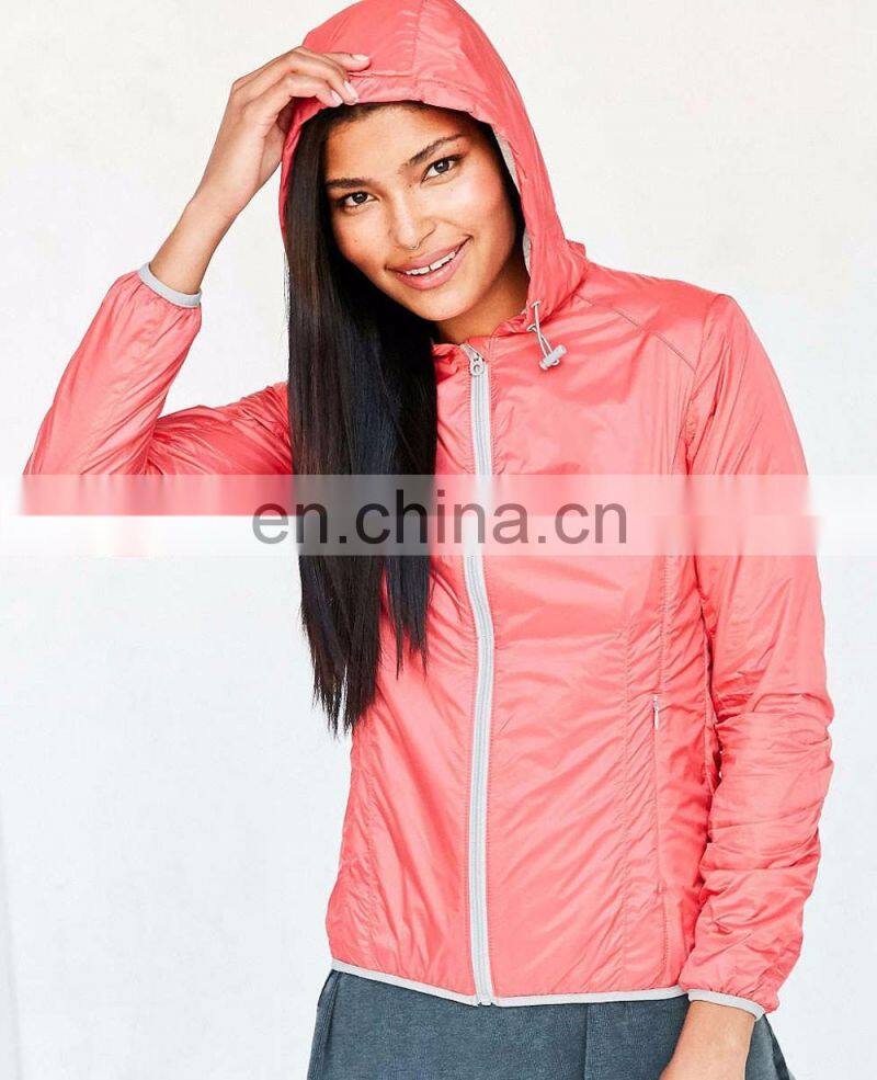 High quality unisex black waterproof windbreaker jacket 100 polyester
