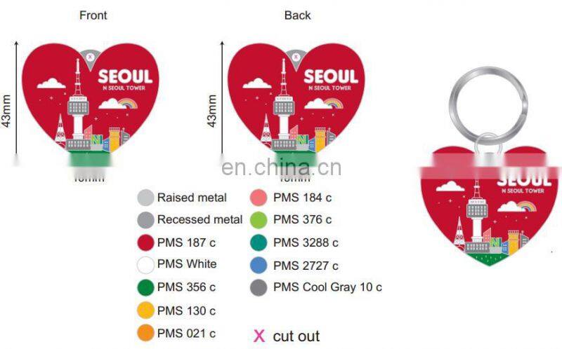 Wholesale Custom Bulk Newest Soft Enamel Heart Metal Classic Car Keychains