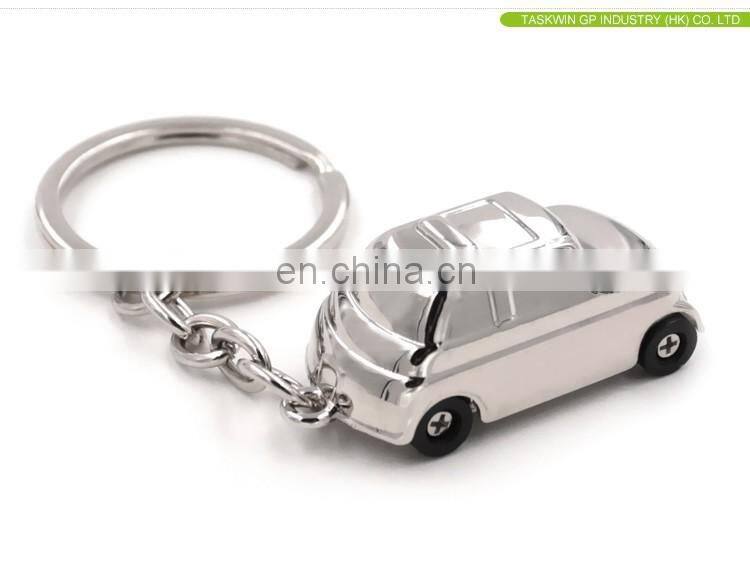 OEM wholesale customize zinc alloy shiny 3D metal car keychain
