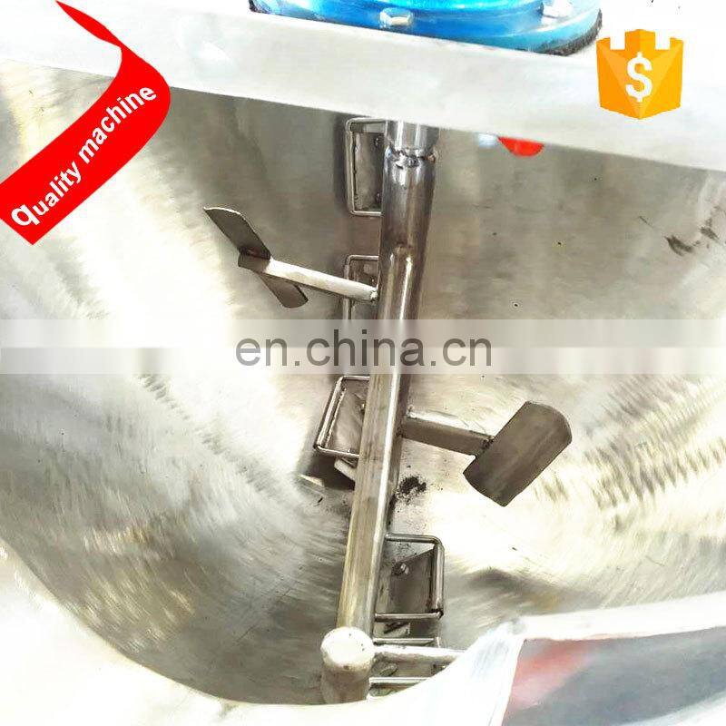 Short Heating Time Industrial Gas Tilting Jacketed Kettle Cooking Pot With Agitator Mixer