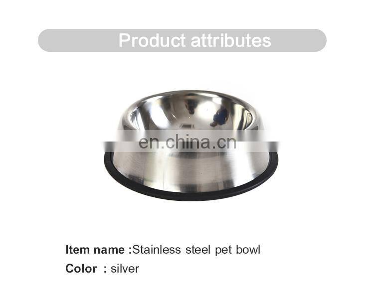 Pet Accessories Wholesale Non-slip Feeder Dog Feeding Pet Steel Bowl