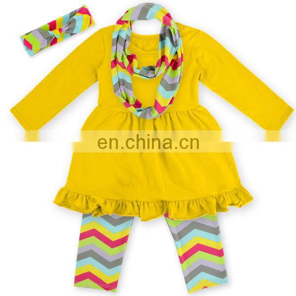 2019 Valentine Day Red and White Chevron Dress Baby Pakistani Baby Cotton Dress Wholesale Children's Boutique Clothing