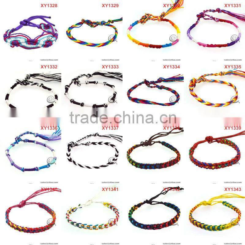 handmade silk cotton rainbow friendship bracelets