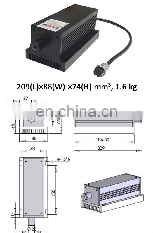 200mW Single Longitudinal mode 589nm yellow laser for Holography