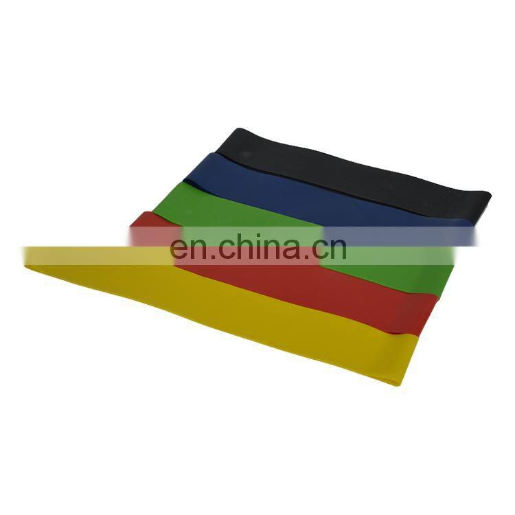 Custom printed resistance loop training 5 pcs latex resistance band set