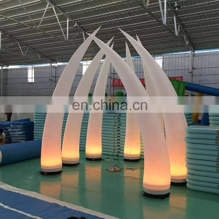 Commercial Outdoor Decoration Custom Large LED Inflatable Column / Inflatable Pillar With Led Light