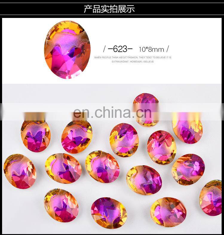 Nail Art Flame Rock Shaped Diamond Nail Art Decoration Shiny Rhinestones