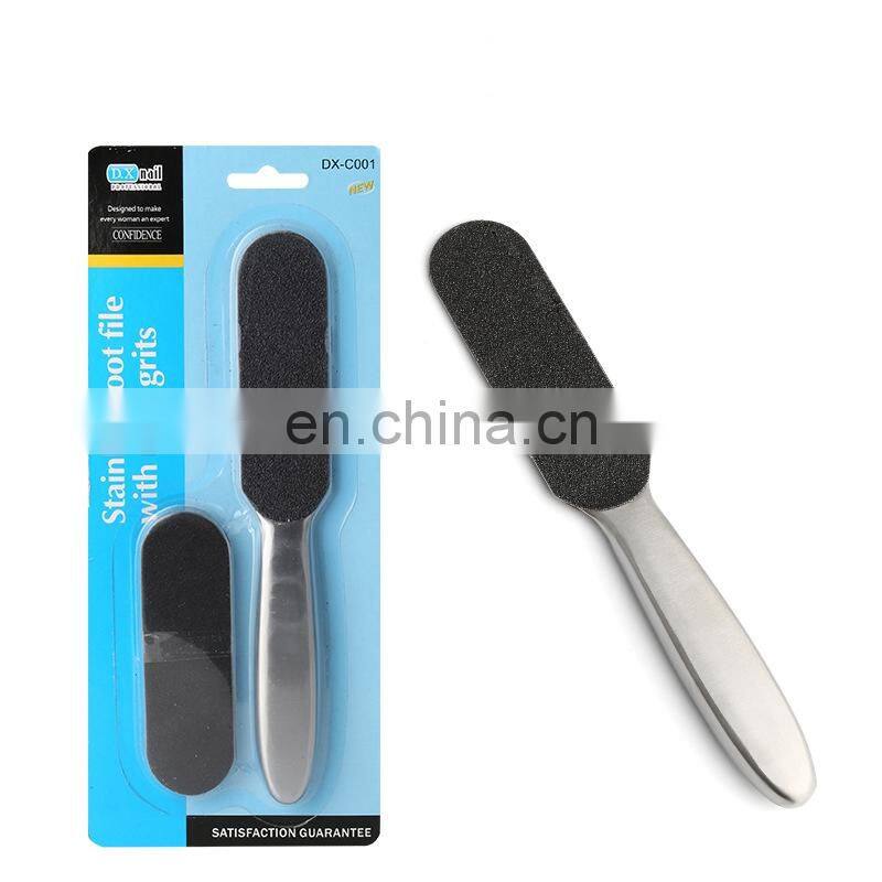 Pedicure Tool dead skin remover metal stainless steel curved foot file set with refill grits