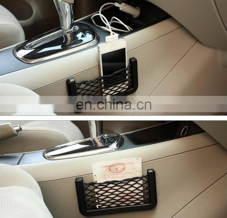 Universal Car Seat Side Back Storage Net Bag Phone Holder Pocket Organizer for Stowing Tidying