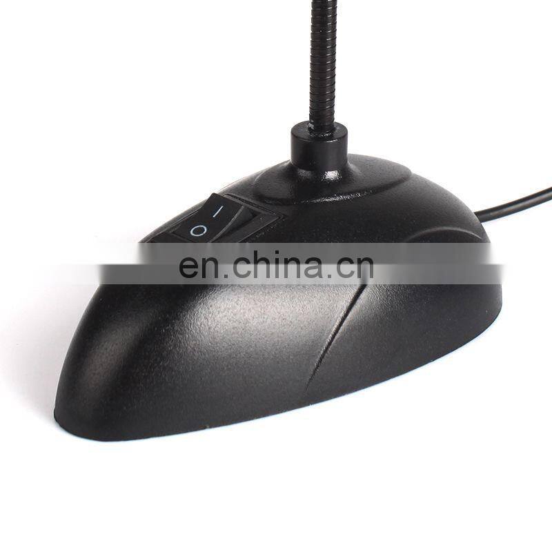 Flexible Stand Mini Studio Speech Microphone 3.5mm Plug Gooseneck Mic Wired for Computer PC Desktop Notebook