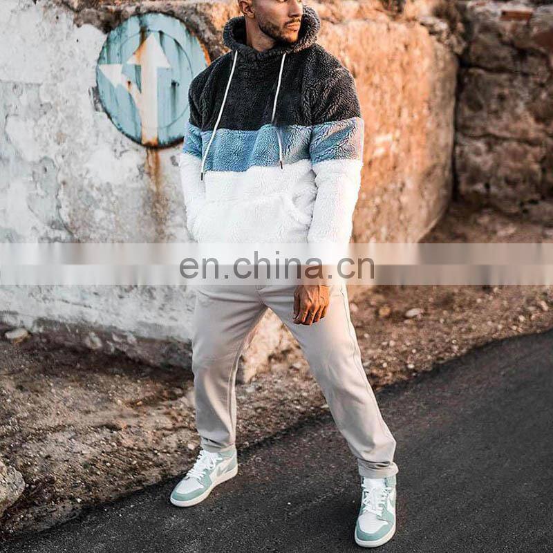 2021 Christmas Spring Amazon Men's European and American Three-color Print Hooded Custom Fashion Casual Sweater Men