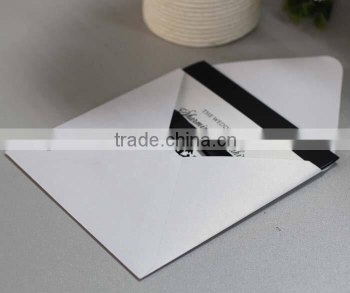 2016 Western Style Premium Luxury Velvet Flocked Wedding Invitation