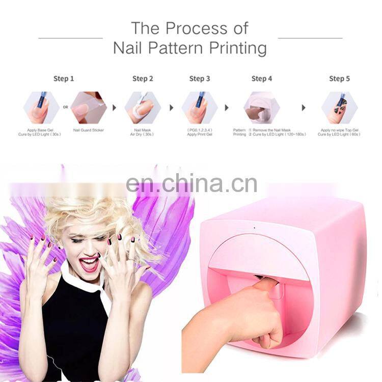 Sales colorful surfical drawing semi permanent digital nail art printer 3d device machine price