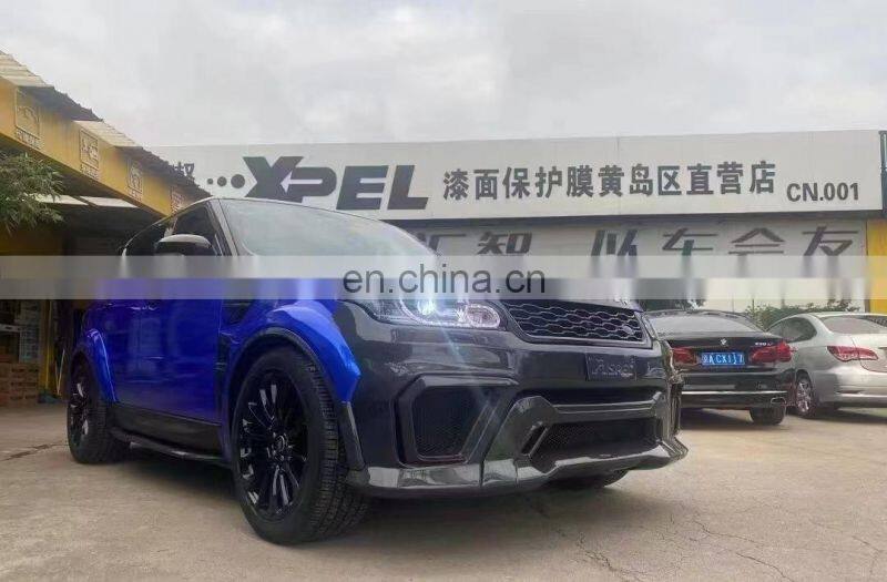 Runde ASPEC Style CF& FRP Wide Body Kit Front Bumper Rear Bumper Side Skirt Fender For Land Rover RANGE ROVE SPORT 2014-2018
