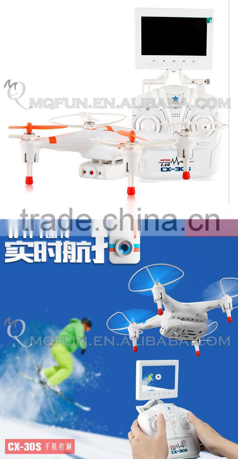 Mini Qute RC remote control flying Helicopter Quadcopter drone UFO 2.4GHz aerial photo Educational electronic toy NO.CX-30S