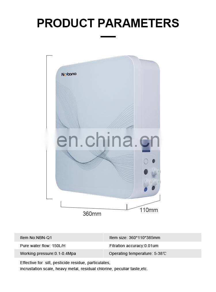 Home use under sink 5 stage alkaline uf water purifier home water filter