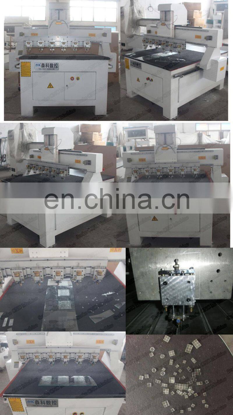 car mirror automatic round glass cutting machine/cnc glass cutting machine/multi spindle glass cutting machine price