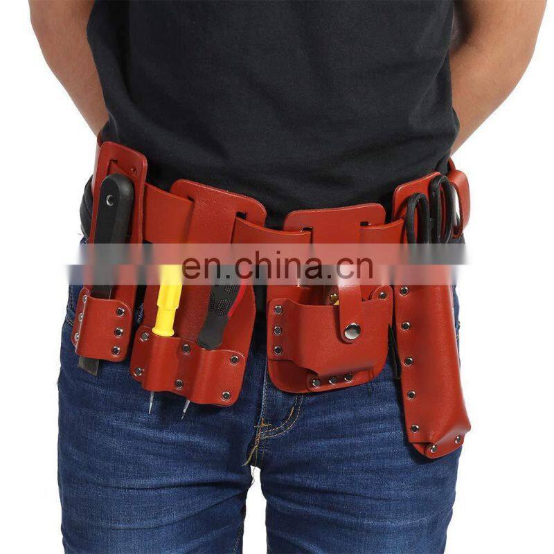 Leather Scaffolding Leather Tool Belt Pouch Scaffolding Tool pouch Set with Tool Holder for Level Spanners Hammer
