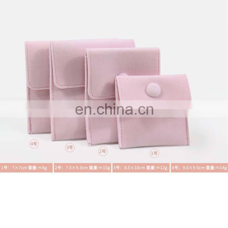 High Quality Velvet Jewelry Packaging Bags Pouch With Snap Button For Necklaces Bracelet Rings