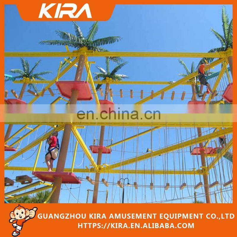 Sports Game adult and kids commercial rope course obstacle course