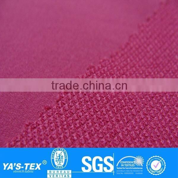 Rose Red Cooldry Polyester Spandex Fabric Wholesale For Moutaineering