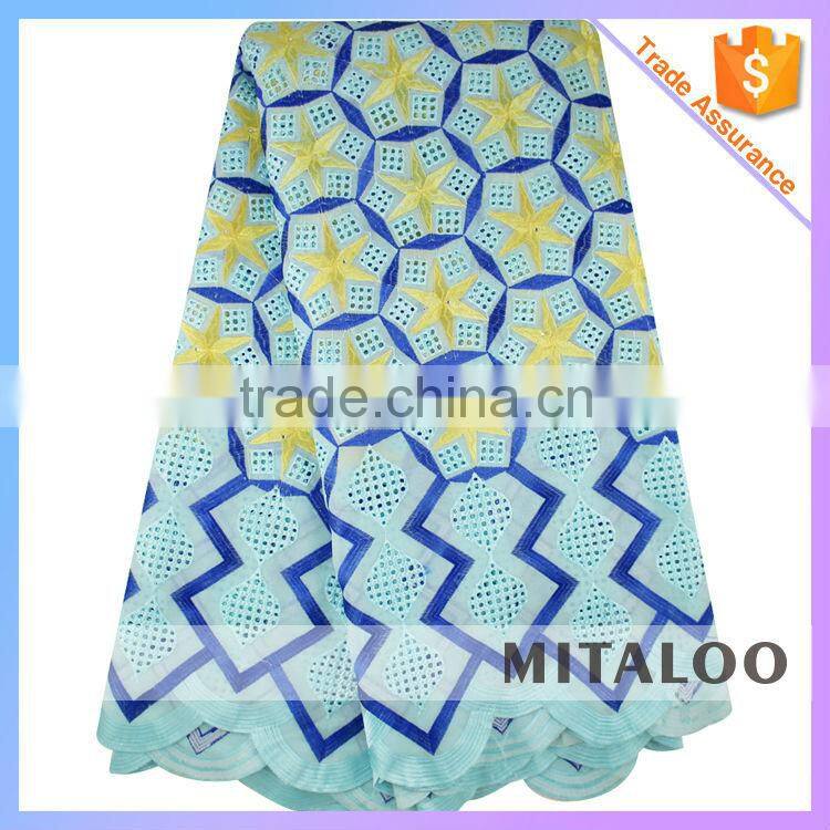 Mitaloo MSL0383 Top Quality Heavy African Lace Fabric Swiss Voile Lace with Best Price