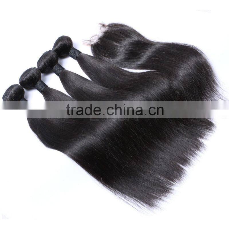 peruvian straight hair bundles with closure