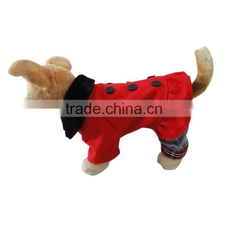 Wholesale Fashional Europe America Style Woolen Cloth Four Legs Style Dog Jumpsuits