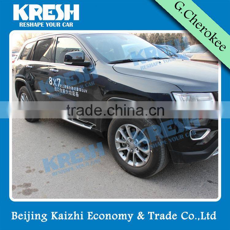 Hot sell Aluminum 4x4 SUV KRESH side step for Grand Cherokee 2011-2015WK with black color and aluminum material