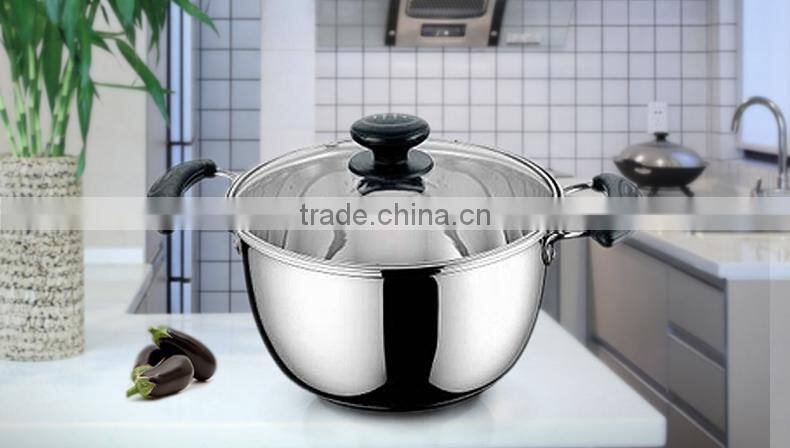 Elegant European Style Stainless Steel Saucepot
