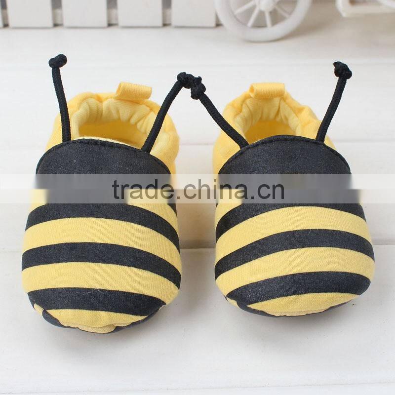 Hot sale cute little bee baby prewalker shoes toddlers infant baby non-slip soft sole cotton shoes