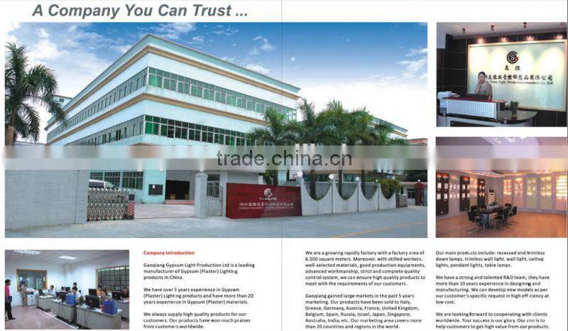 plaster gypsum wall lamp light