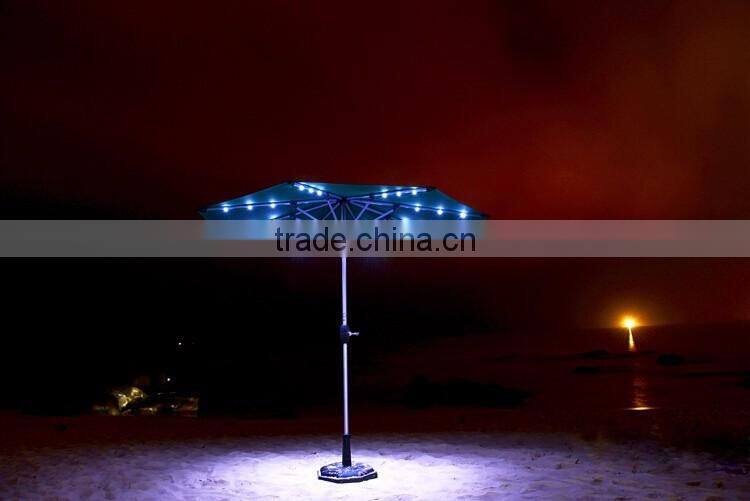 Beach Umbrella Hand Open Personalized Light Led Circular Roman Outdoor Umbrella