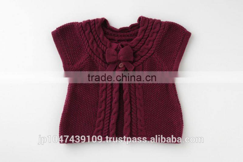 japanese wholesale product high quality products cute kids clothes infant baby wear knitted cardigan for girls