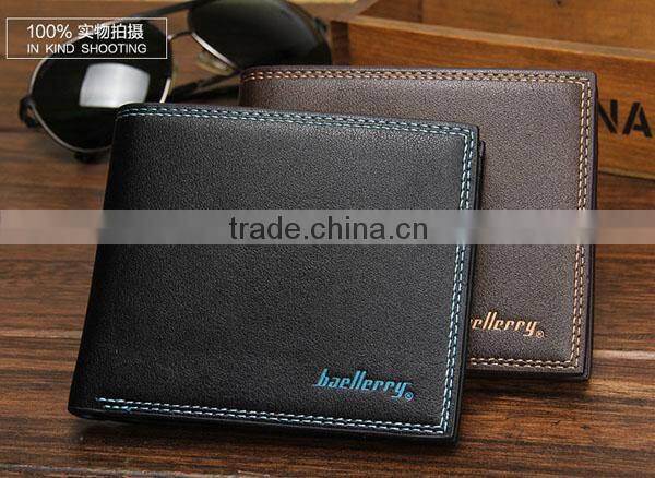 Baellerry Stock Men's soft fine leather wallet men