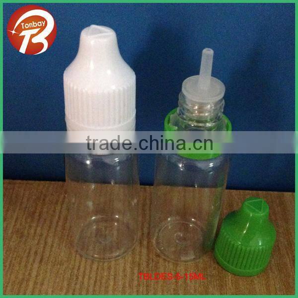 30ml blue plastic PET e juice bottle with tamper ring childsafety cap