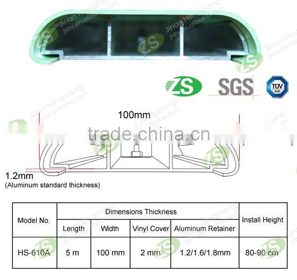 Hospital wall guard with aluminium&PVC for elderly