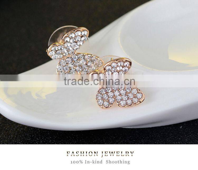 Korean Style Butterfly Crystal Fine African Beads Jewelry Sets Animal Pendant Set For Party Wedding Bridal Accessories