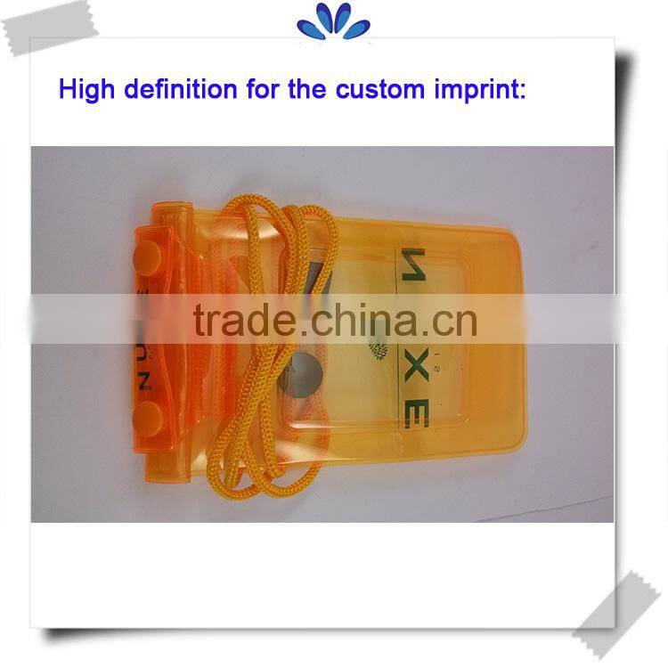 High quality promotion custom printed PVC cell phone waterproof bag