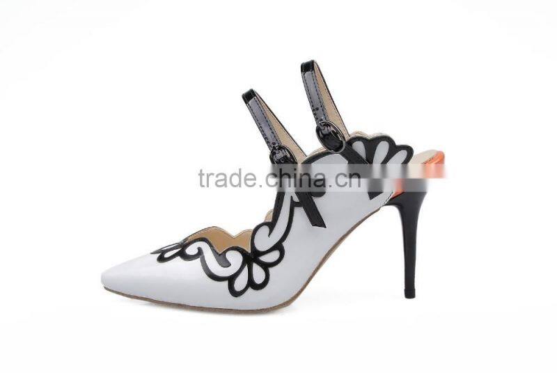 Catwalk 2016 Comfortable Heels Women Leather High Heel Sandal Slippers